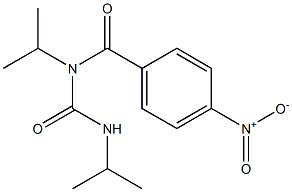 N,N'-Diisopropyl-N-(4-nitrobenzoyl)urea Struktur