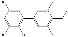 6-(3,4,5-Triethylphenyl)benzene-1,2,4-triol Struktur