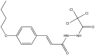 N'-(Trichloroacetyl)-3-(p-butoxyphenyl)acrylic acid hydrazide Struktur