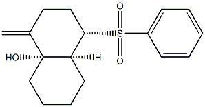 (4S,4aS,8aS)-8a-Hydroxy-1-methylene-4-(phenylsulfonyl)decahydronaphthalene Struktur