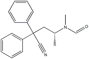 (-)-N-[(R)-3-Cyano-1-methyl-3,3-diphenylpropyl]-N-methylformamide Struktur