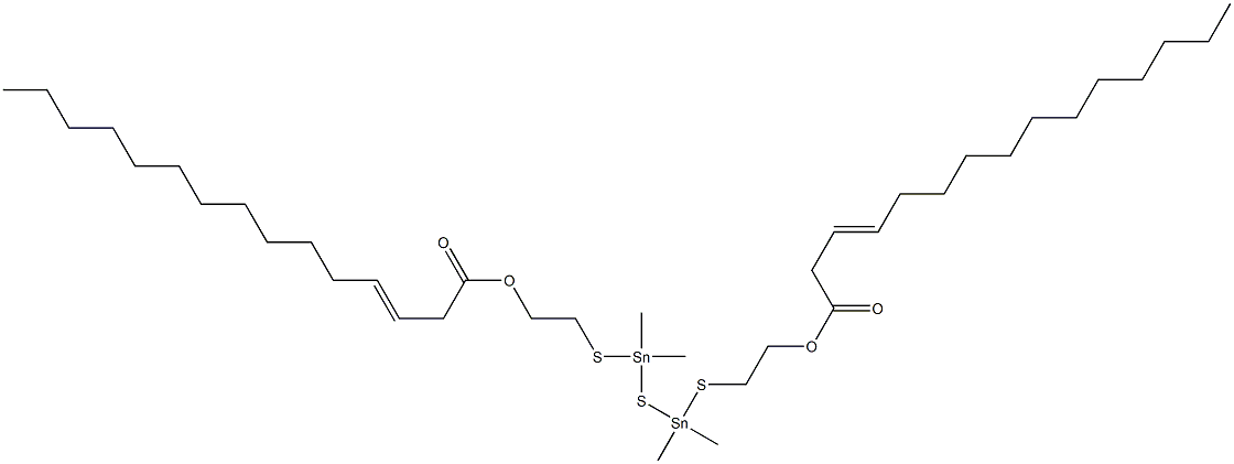 Bis[dimethyl[[2-(2-tetradecenylcarbonyloxy)ethyl]thio]stannyl] sulfide Struktur