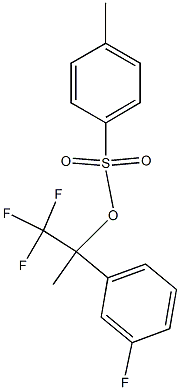 4-Methylbenzenesulfonic acid 1-(trifluoromethyl)-1-(3-fluorophenyl)ethyl ester Struktur