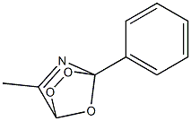 4-Phenyl-6-methyl-2,3,7-trioxa-5-azabicyclo[2.2.1]hept-5-ene Struktur