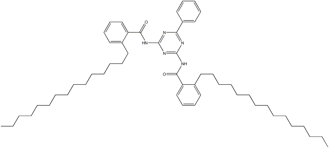 N,N'-(6-Phenyl-1,3,5-triazine-2,4-diyl)bis(2-pentadecylbenzamide) Struktur