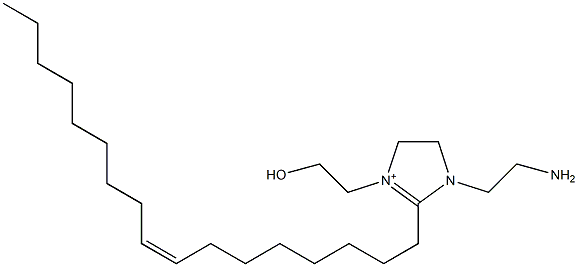 1-(2-Aminoethyl)-2-[(Z)-8-heptadecenyl]-4,5-dihydro-3-(2-hydroxyethyl)-1H-imidazol-3-ium Struktur