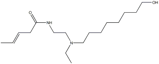 N-[2-[N-Ethyl-N-(8-hydroxyoctyl)amino]ethyl]-3-pentenamide Struktur