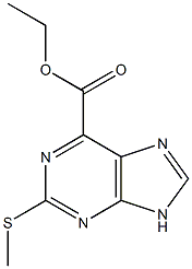 2-(Methylthio)-9H-purine-6-carboxylic acid ethyl ester Struktur