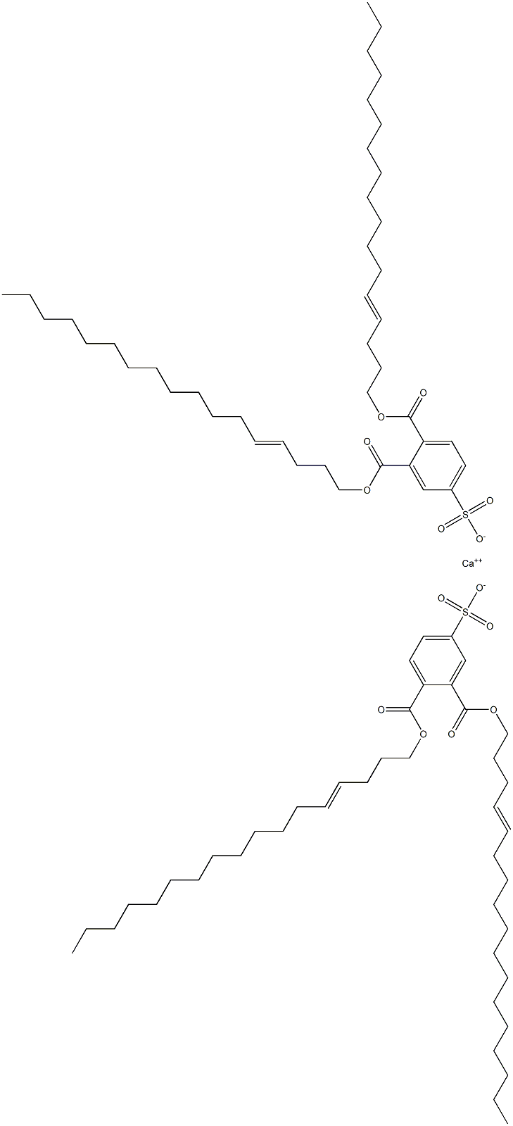 Bis[3,4-di(4-heptadecenyloxycarbonyl)benzenesulfonic acid]calcium salt Struktur