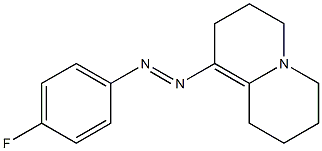 1-(4-Fluorophenylazo)-2,3,6,7,8,9-hexahydro-4H-quinolizine Struktur