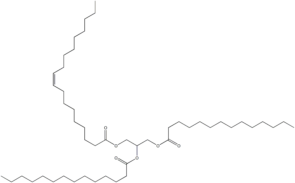 1-O,2-O-Dimyristoyl-3-O-oleoyl-L-glycerol Struktur