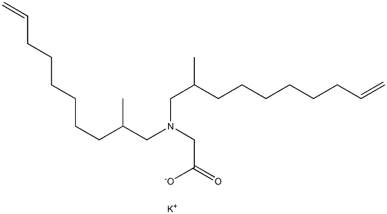 N,N-Bis(2-methyl-9-decenyl)glycine potassium salt Struktur