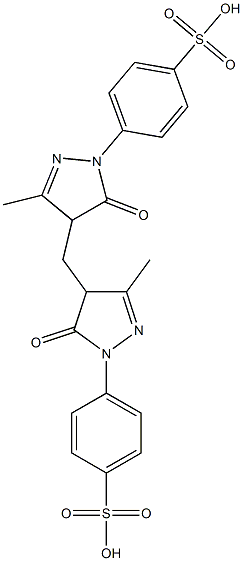 4,4'-Methylenebis[1-(p-sulfophenyl)-3-methyl-1H-pyrazol-5(4H)-one] Struktur