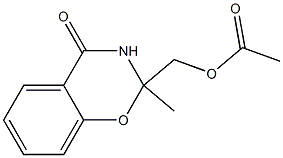 2,3-Dihydro-2-acetyloxymethyl-2-methyl-4H-1,3-benzoxazin-4-one Struktur