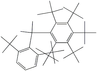 2-(Penta-tert-butylphenyl)-2-(2,6-di-tert-butylphenyl)propane Struktur