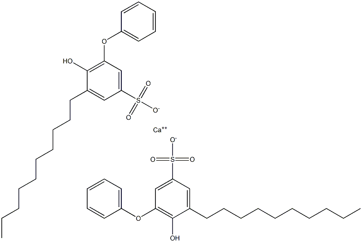 Bis(6-hydroxy-5-decyl[oxybisbenzene]-3-sulfonic acid)calcium salt Struktur