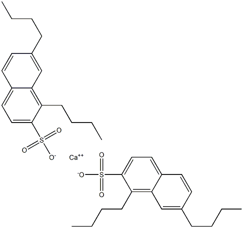 Bis(1,7-dibutyl-2-naphthalenesulfonic acid)calcium salt Struktur