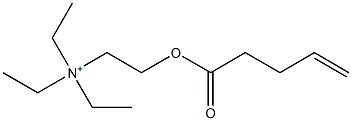 N,N,N-Triethyl-2-(4-pentenoyloxy)ethanaminium Struktur