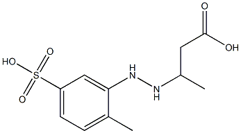 3-[2-(2-Methyl-5-sulfophenyl)hydrazino]butyric acid Struktur