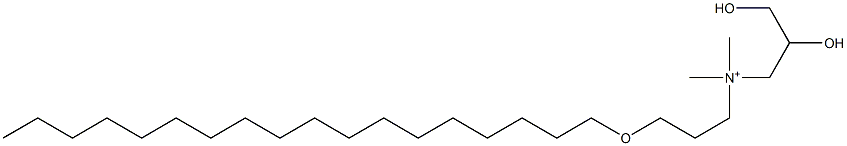 N-(2,3-Dihydroxypropyl)-N,N-dimethyl-3-octadecyloxypropan-1-aminium Struktur