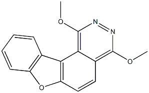 1,4-Dimethoxy-2,3-diaza-7-oxa-7H-benzo[c]fluorene Struktur