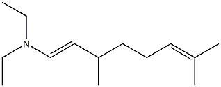 N,N-Diethyl-3,7-dimethylocta-1,6-dien-1-ylamine Struktur