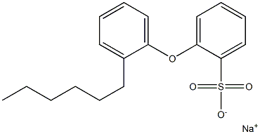 2-(2-Hexylphenoxy)benzenesulfonic acid sodium salt Struktur