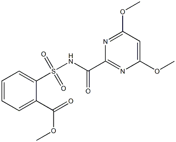 2-(4,6-Dimethoxy-2-pyrimidinylcarbonylaminosulfonyl)benzoic acid methyl ester Struktur