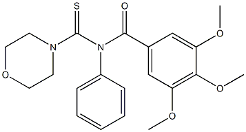 N-(3,4,5-Trimethoxybenzoyl)-N-phenyl-4-morpholinecarbothioamide Struktur