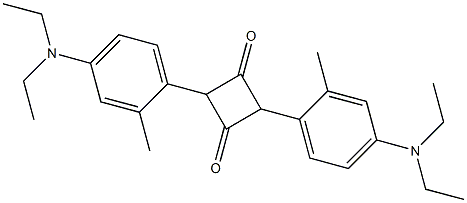 1,3-Bis[2-methyl-4-(N,N-diethylamino)phenyl]cyclobutane-2,4-dione Struktur