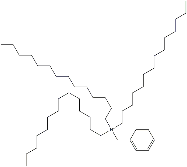 Tritetradecylbenzylaminium Struktur