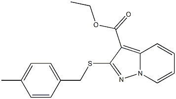 2-[[(4-Methylphenyl)methyl]thio]pyrazolo[1,5-a]pyridine-3-carboxylic acid ethyl ester Struktur