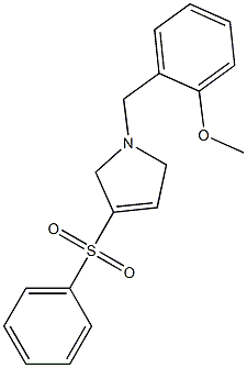 1-(2-Methoxybenzyl)-2,5-dihydro-3-phenylsulfonyl-1H-pyrrole Struktur