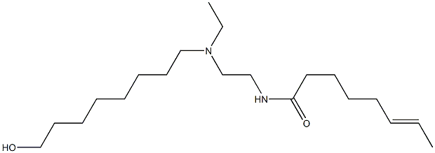 N-[2-[N-Ethyl-N-(8-hydroxyoctyl)amino]ethyl]-6-octenamide Struktur