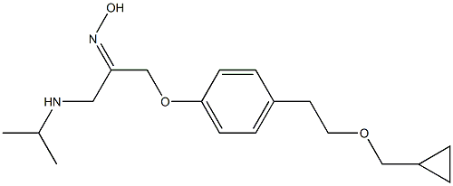 1-[4-(2-Cyclopropylmethoxyethyl)phenoxy]-3-isopropylaminoacetone (Z)-oxime Struktur