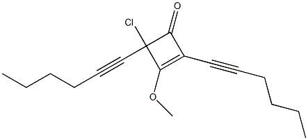 2,4-Bis(1-hexynyl)-4-chloro-3-methoxycyclobuta-2-en-1-one Struktur