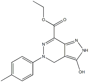 [4,5-Dihydro-3-hydroxy-5-(4-methylphenyl)-2H-pyrazolo[3,4-d]pyridazine]-7-carboxylic acid ethyl ester Struktur