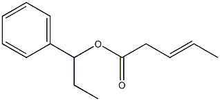 3-Pentenoic acid 1-phenylpropyl ester Struktur