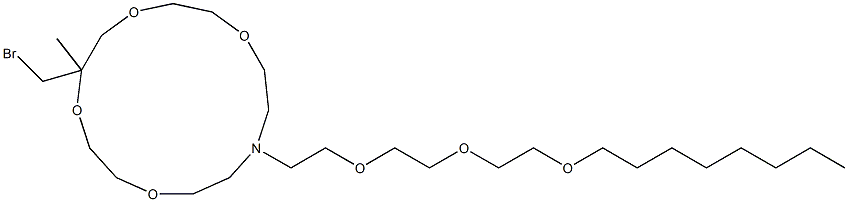 13-[2-[2-[2-(Octyloxy)ethoxy]ethoxy]ethyl]-5-(bromomethyl)-5-methyl-1,4,7,10-tetraoxa-13-azacyclopentadecane Struktur