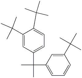 2-(3,4-Di-tert-butylphenyl)-2-(3-tert-butylphenyl)propane Struktur