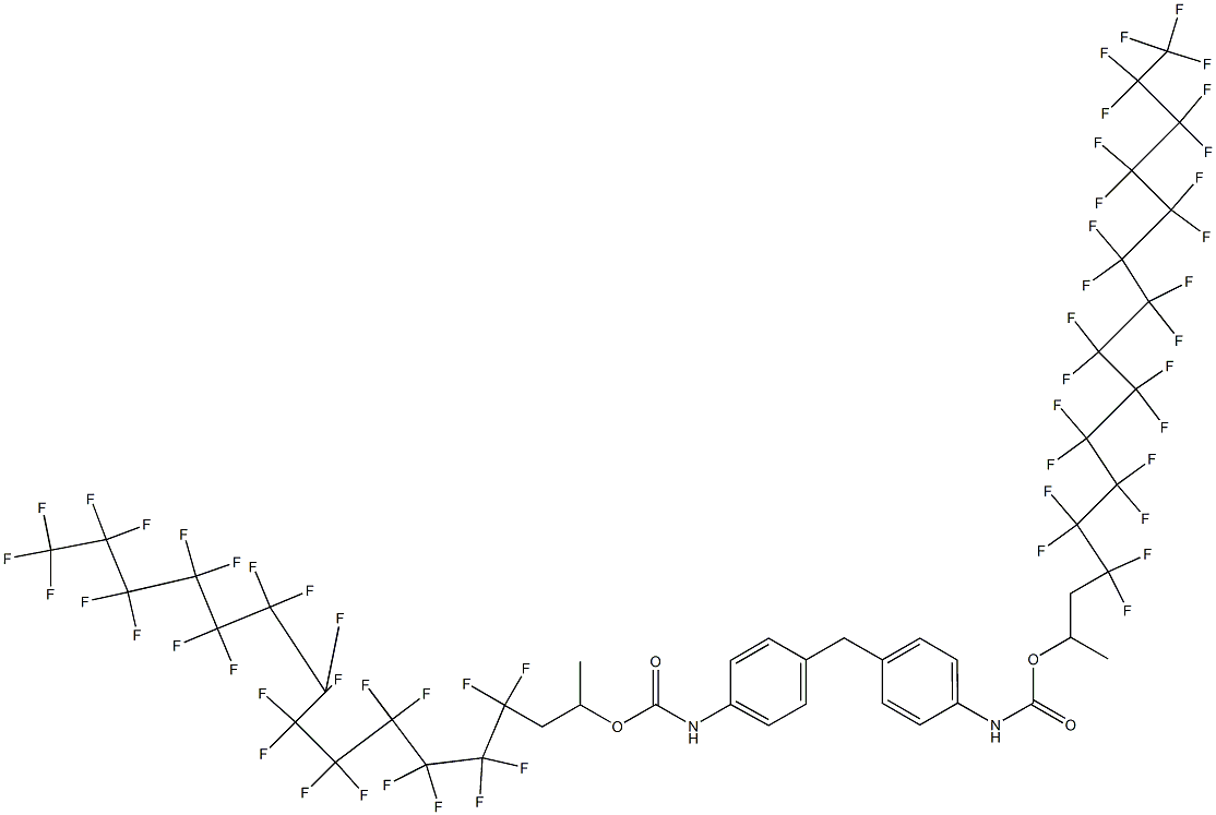 4,4'-Methylenebis[N-[1-methyl-2-(heptacosafluorotridecyl)ethyl]oxycarbonylaniline] Struktur