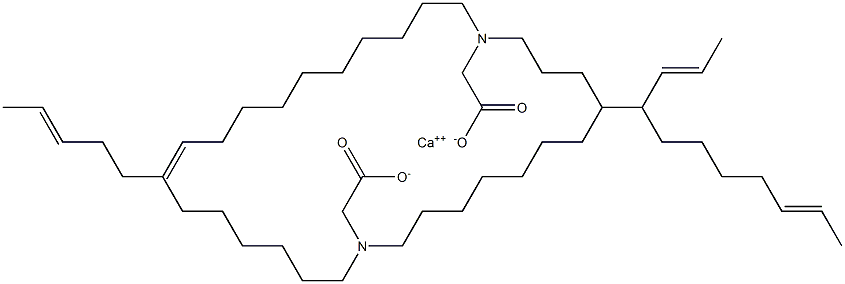 Bis[N,N-di(10-dodecenyl)glycine]calcium salt Struktur