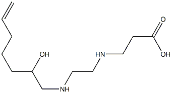 3-[N-[2-[N-(2-Hydroxy-6-heptenyl)amino]ethyl]amino]propionic acid Struktur