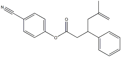 5-Methyl-3-phenyl-5-hexenoic acid 4-cyanophenyl ester Struktur