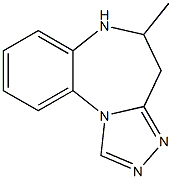 5,6-Dihydro-5-methyl-4H-[1,2,4]triazolo[4,3-a][1,5]benzodiazepine Struktur