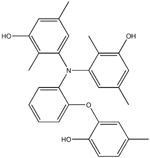 N,N-Bis(3-hydroxy-2,5-dimethylphenyl)-2-(2-hydroxy-5-methylphenoxy)benzenamine Struktur