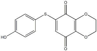 2,3-Dihydro-6-(4-hydroxyphenylthio)-1,4-benzodioxin-5,8-dione Struktur