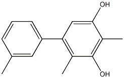 2,4-Dimethyl-5-(3-methylphenyl)benzene-1,3-diol Struktur