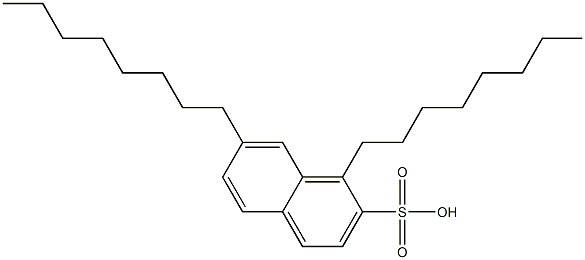 1,7-Dioctyl-2-naphthalenesulfonic acid Struktur