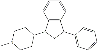 1-Methyl-4-(1-phenylindan-3-yl)piperidine Struktur